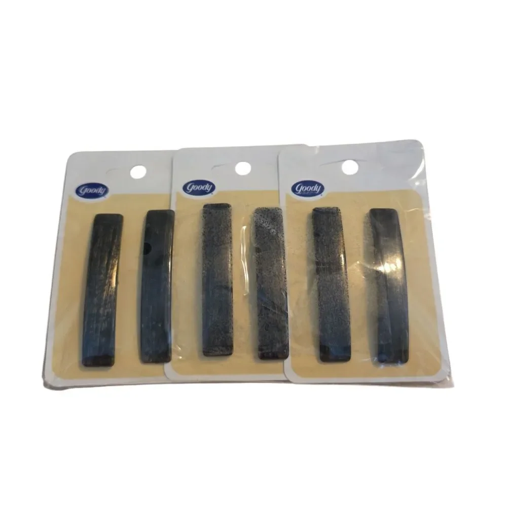 Lot Of 3 Goody Black Hair Clips Set